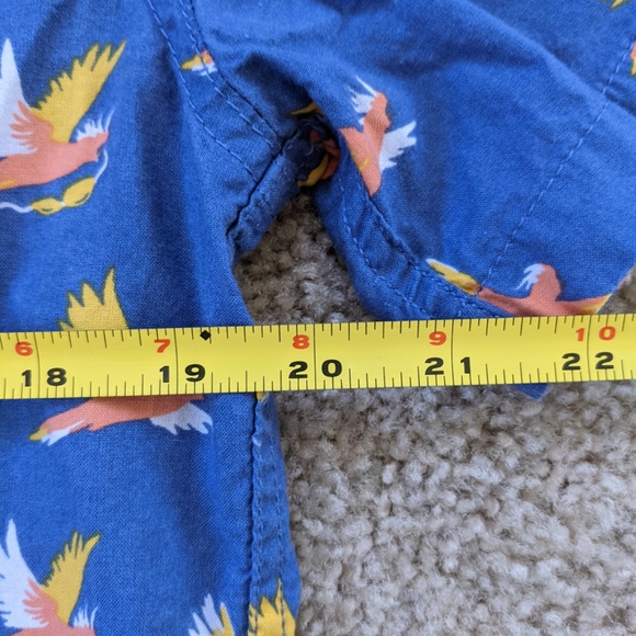 Quiksilver Button Up Shirt Parrots Modern Fit Blue - Picture 8 of 11